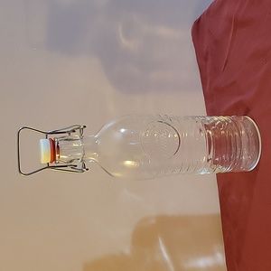 Bormioli Rocco Officina Water Bottle 37.25 oz, Italy Clear Glass